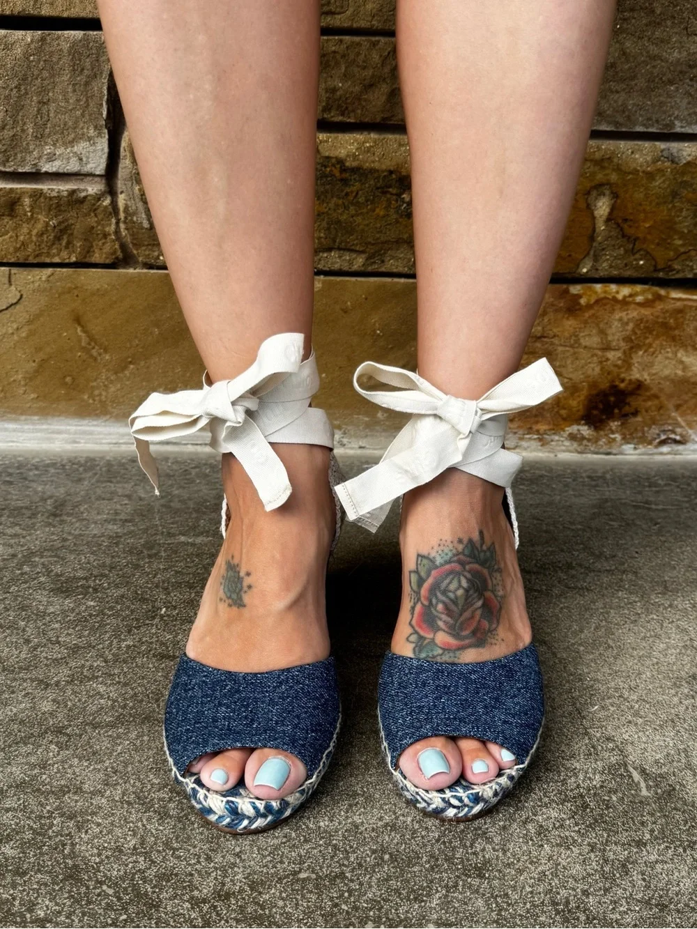 Chloe Pia ankle-wrap wedge espadrilles